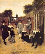 Pieter de Hooch Hollandische Familie painting